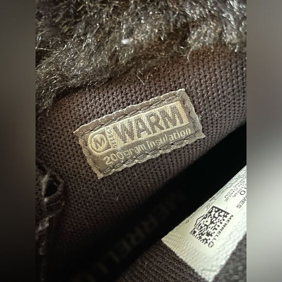 Merrell Tremblant Ezra Waterproof Winter Snow Boots Black Suede Leather SZ 9 - Picture 9 of 10